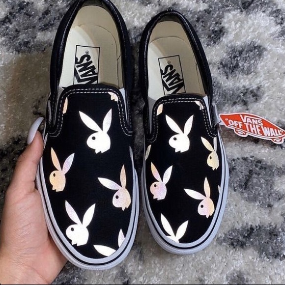 reflective playboy vans